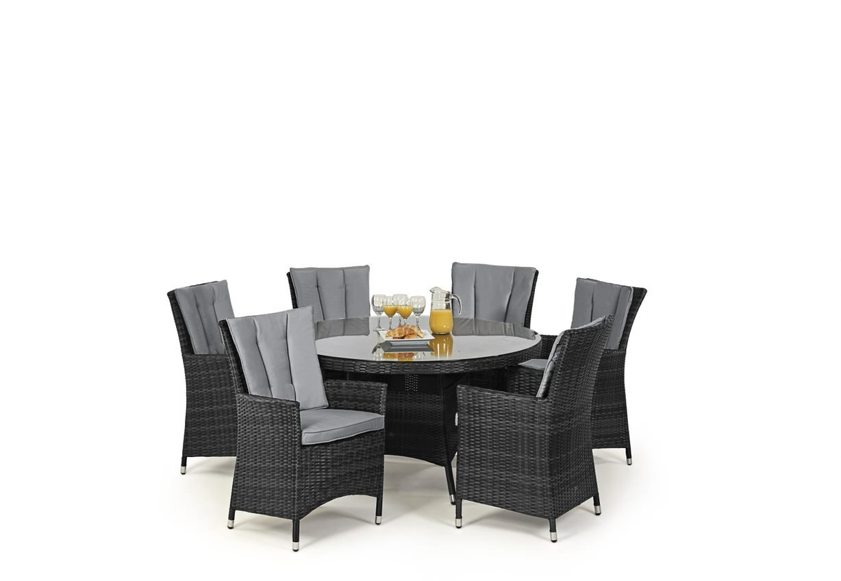 Rattan - LA 6 Seat Round Dining Set 
