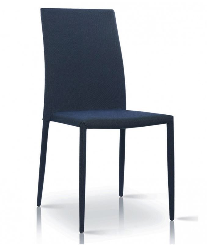 Dinning Chair | Chatham Fabric Chair Black with Black Metal Legs