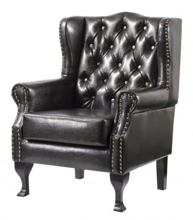  Dorchester PU Arm Chair Black | Oak Furniture Online