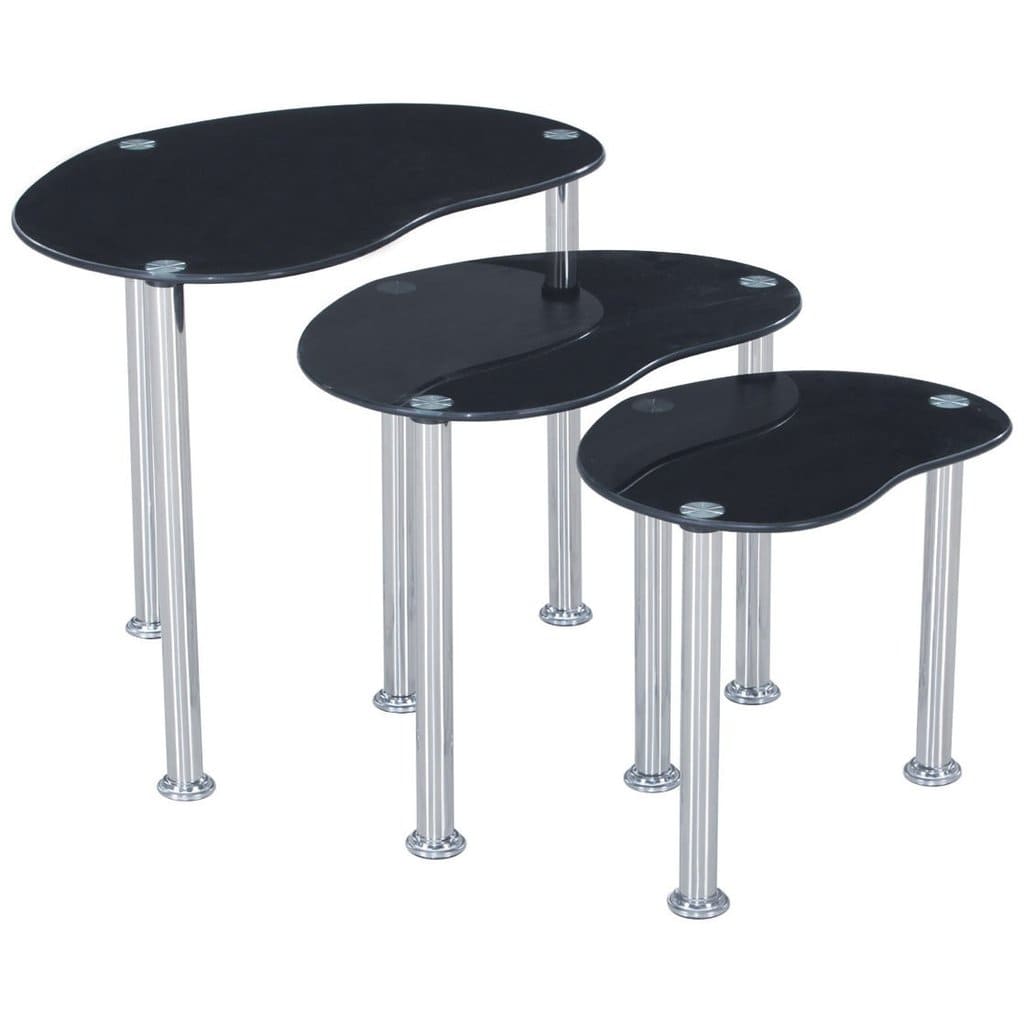 Buy Oak Logan Black Nest of Tables Online