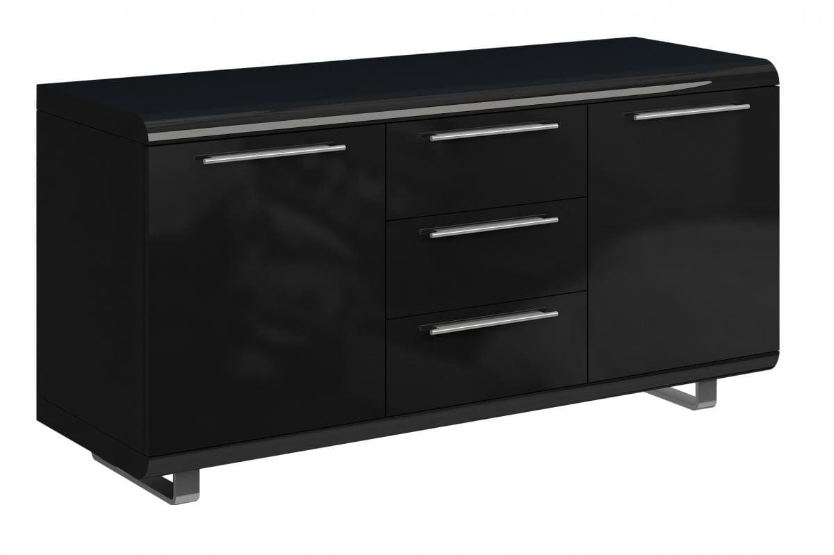 Discounted Newline High Gloss Sideboard Large 2 Doors & 3 Drawers | Oak Furniture Online