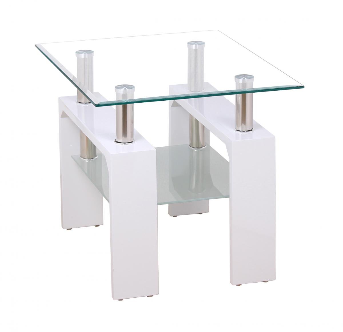 Telford Lamp Table High Gloss White 