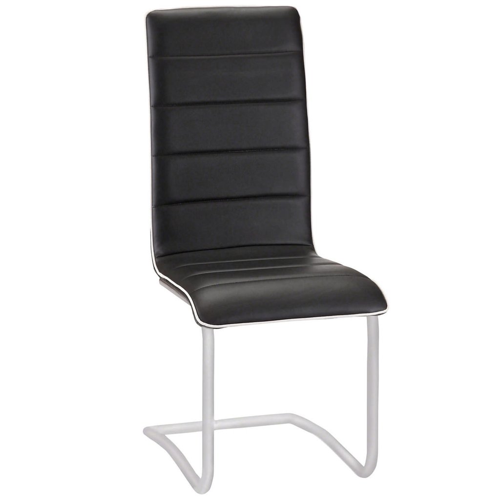 100% Oak Walton PU Dining Chair Chrome