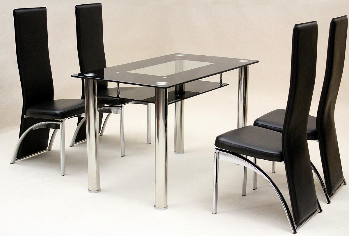 100% Oak Vegas Small Dining Set 4 Durban Chairs