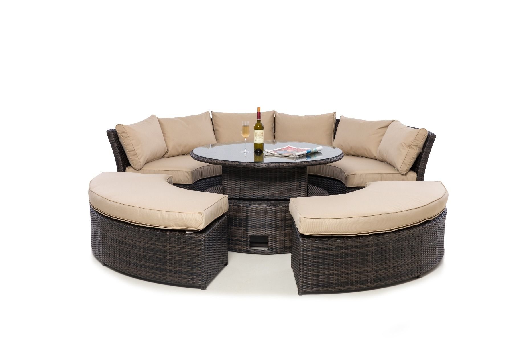 Rattan - Chelsea Lifestyle Suite with Glass Table